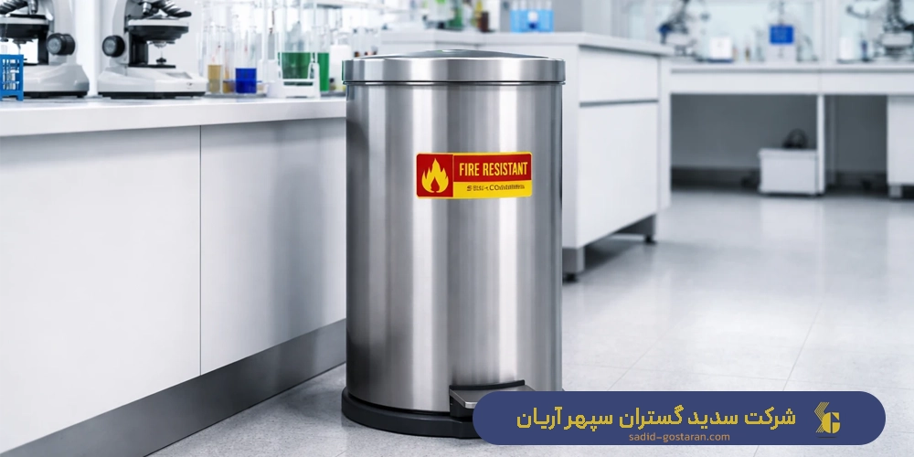 ساخت سطل آشغال فلزی ضدحریق