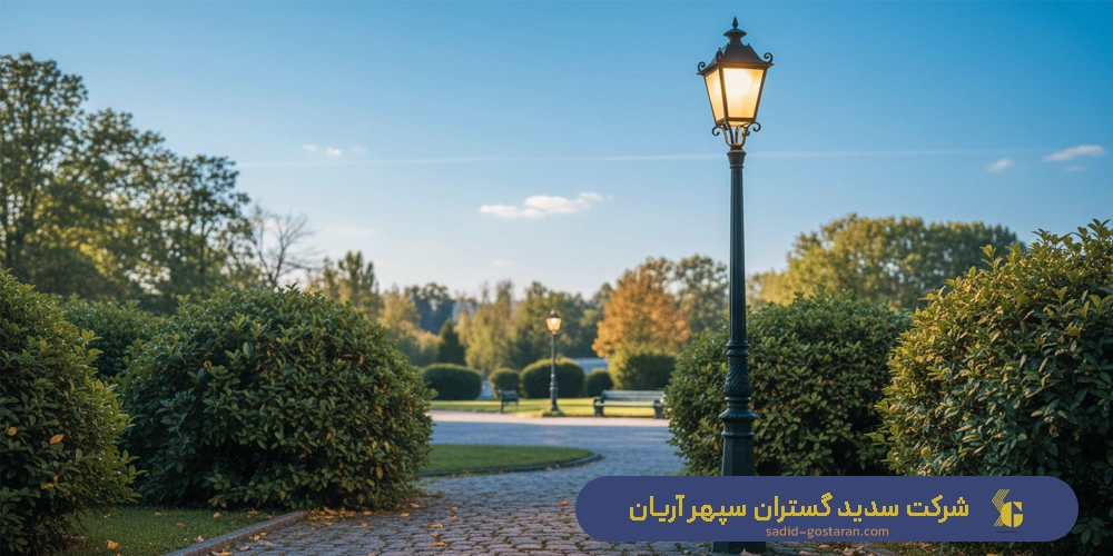 ساخت پایه چراغ بلند خیابانی