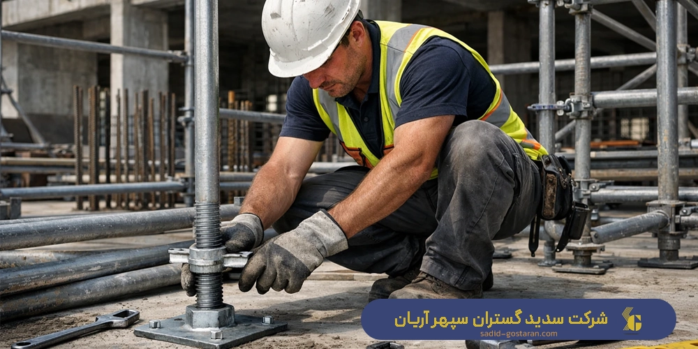 نحوه نصب پایه داربست فلزی