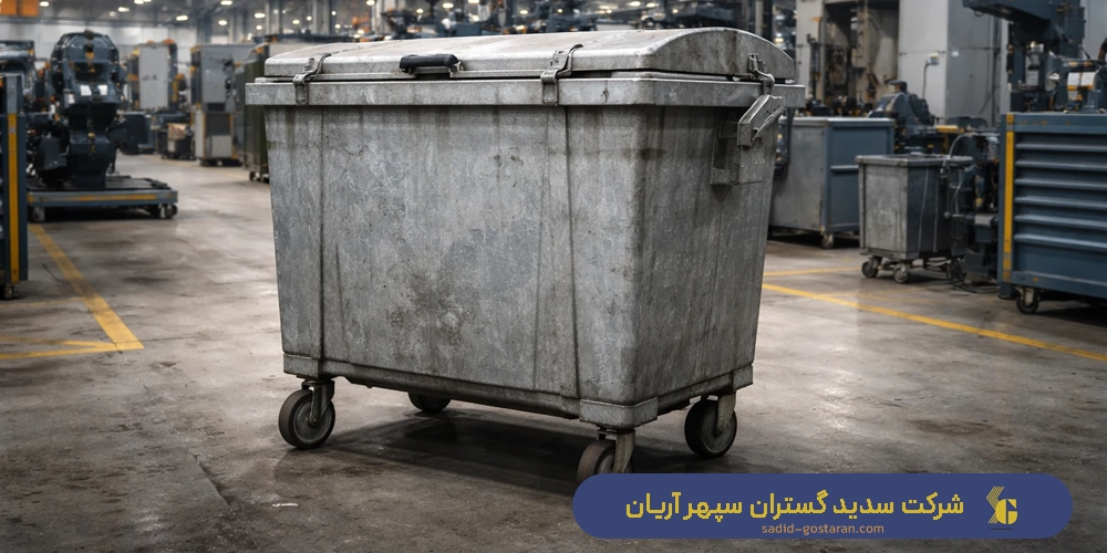 ساخت سطل آشغال فلزی صنعتی