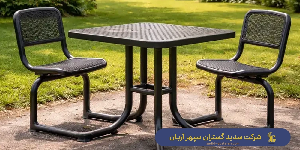 اجزای میزو صندلی های پارکی فلزی