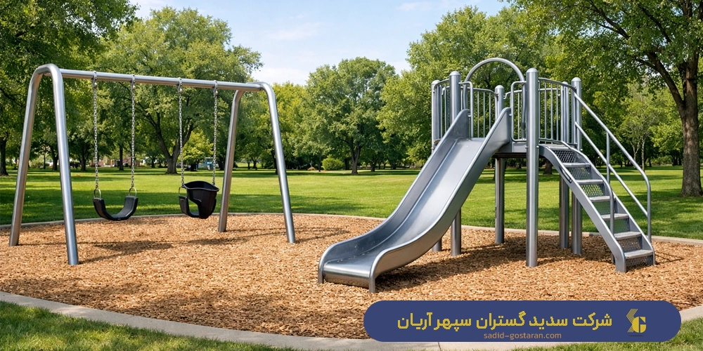 سفارش و ساخت تاب و سرسره فلزی باغی و پارکی برای فضای باز کودکان