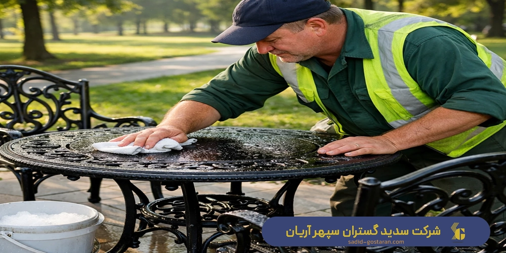 نحوه نگهداری از میزو صندلی فلزی پارکی