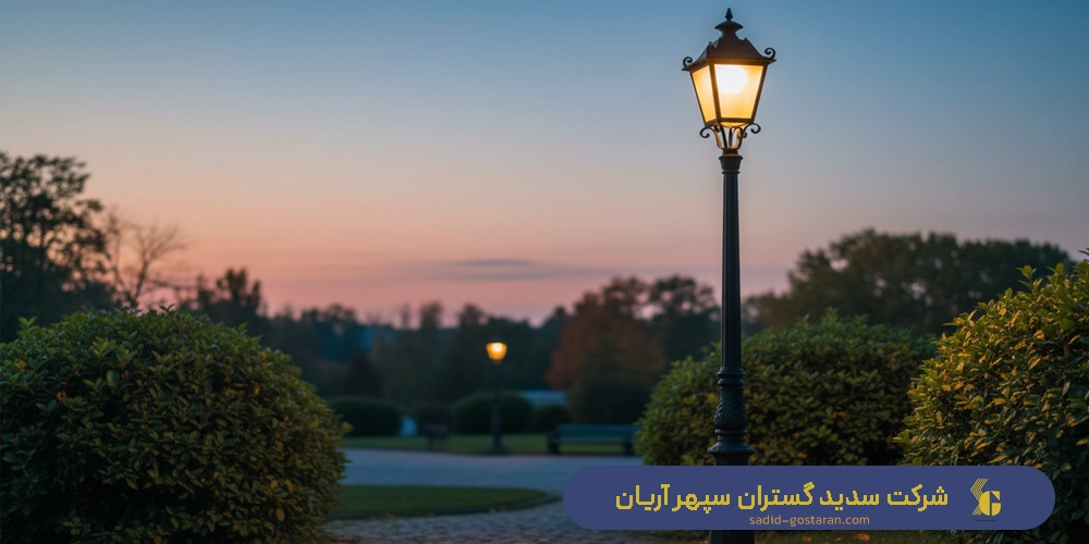 ساخت پایه چراغ بلند پارکی و محوطه‌ ای