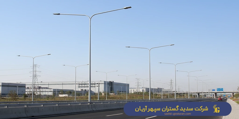 ساخت پایه چراغ بلند ساده