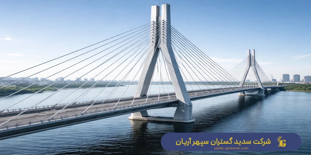 ساخت پل کابلی فلزی (Cable-Stayed Bridge) 