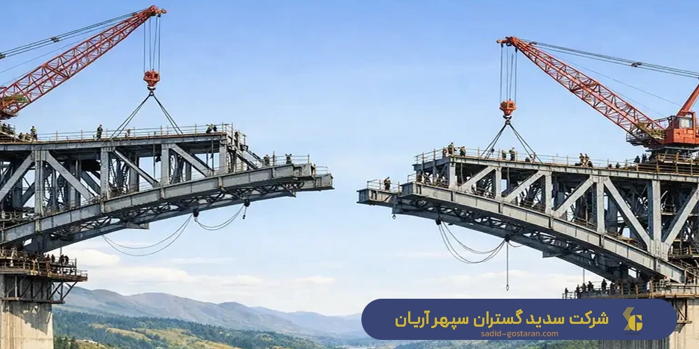 ساخل پل کنسولی فلزی (Cantilever Bridge)