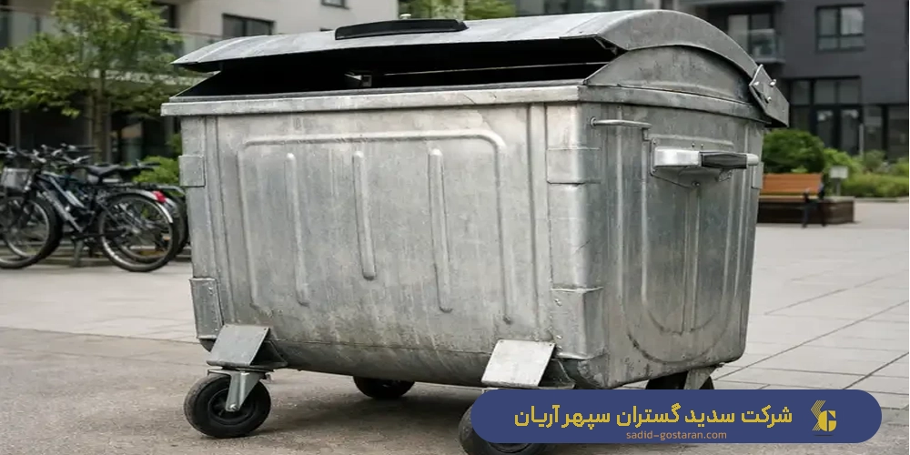 ساخت سطل آشغال فلزی چرخ‌ دار