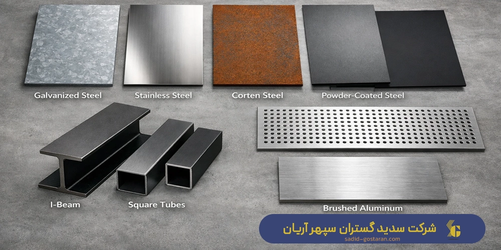 متریال برای تولید المان های شهری فلزی - ساخت المان شهری فلزی