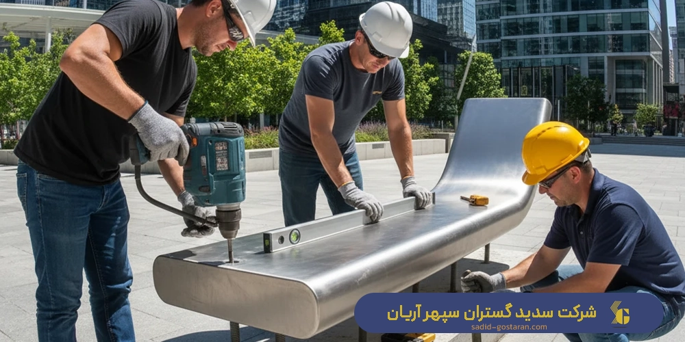 نحوه نصب المان شهری فلزی
