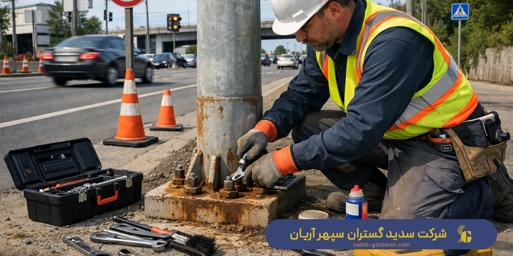 نحوه نگهداری از پایه فلزی تابلو ترافیکی