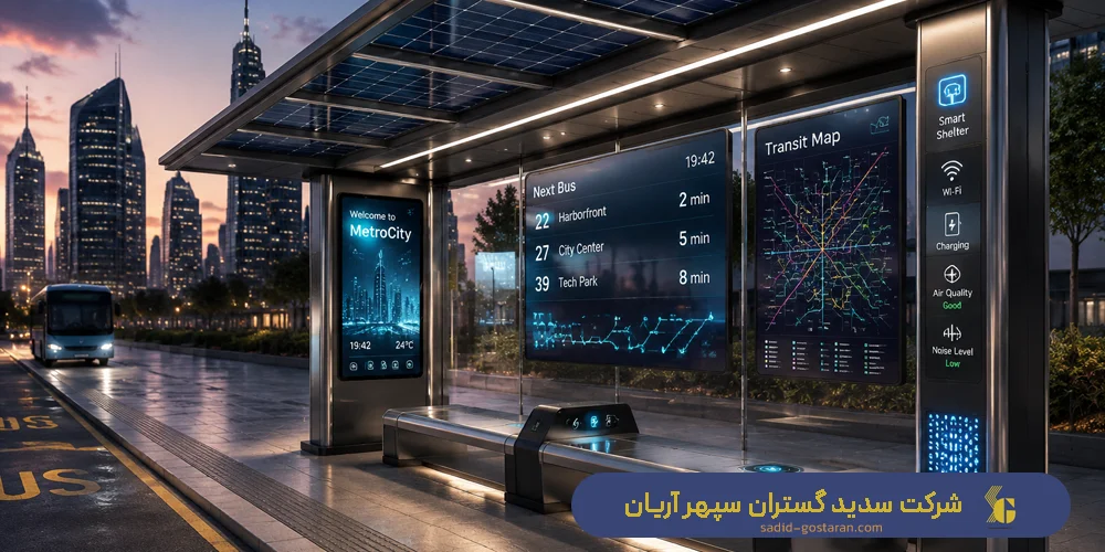 انواع مبلمان شهری هوشمند در حمل‌ونقل عمومی